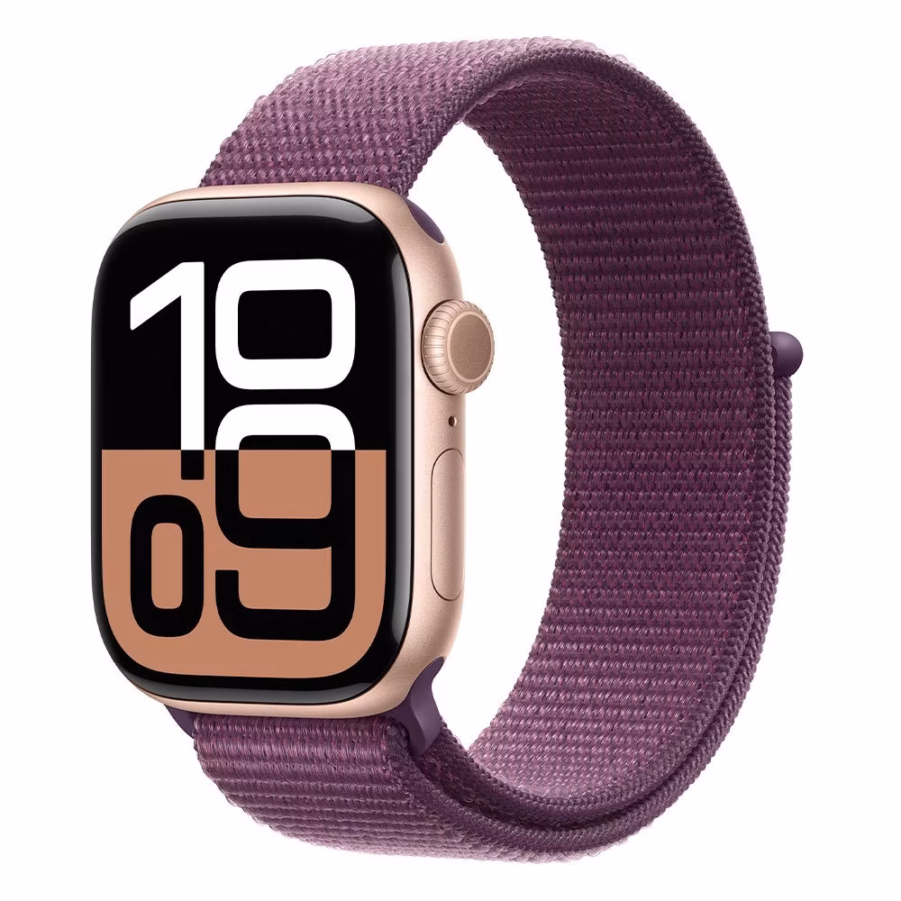 Apple Watch Series 10 GPS + Cellular 46mm Ružový zlatý hliník so slivkovým športovým remienkom