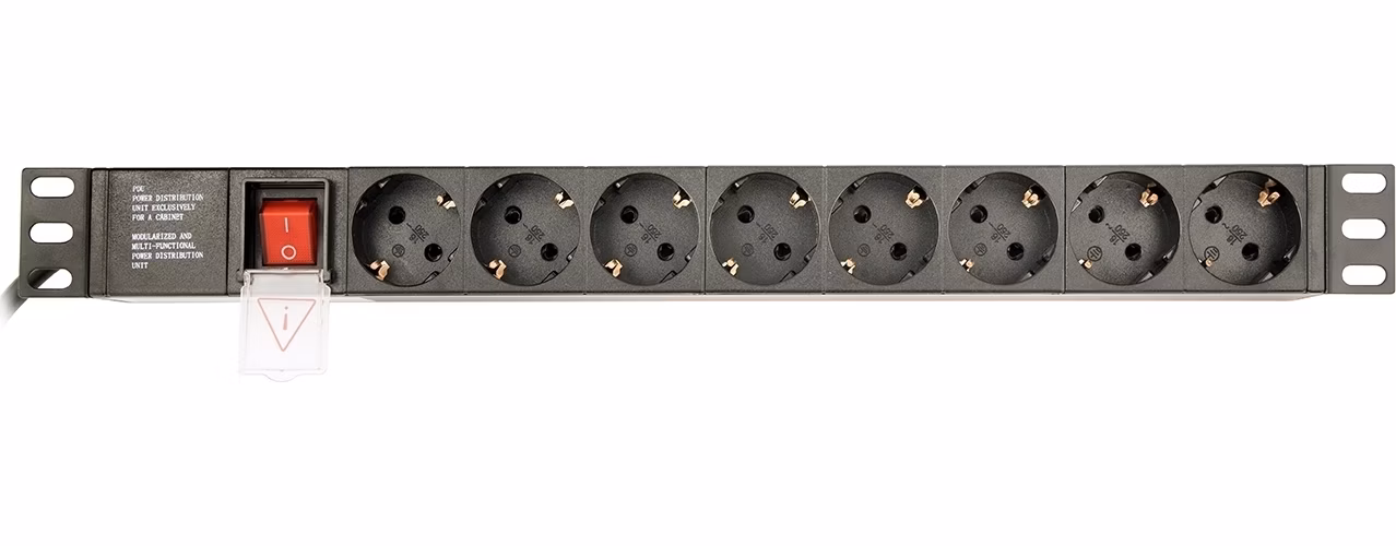 Gembird PDU 8 schucko, 1U, 16 A, 3m