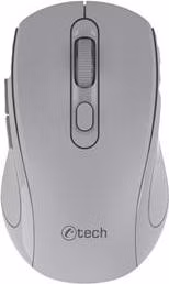 Myš C-TECH WLM-12 Dual mode, bezdrôtová, BT5.0 + 2,4 GHz, 1600DPI, 6 tlačidiel, USB nano receiver, šedá