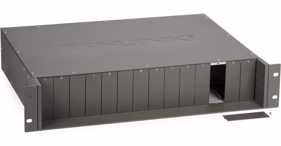 Omada 14-Slot Media Converter Chassis SPEC: 14-Slot, Rackmount FEATURE: Redundant Power Supply, Mounted Two Fans, Compat