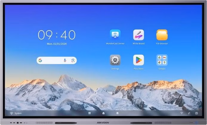HIKVISION interaktivní dotykový panel 98", 4K, 50points touch , Android 13, 8+128GB Google apps (EDLA )