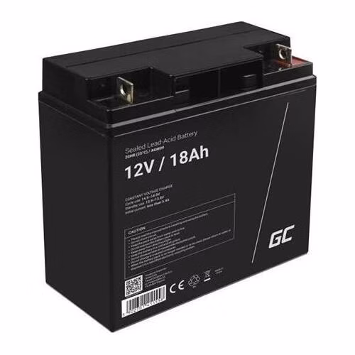Green Cell AGM VRLA 12V 18Ah maintenance-free battery for mower, scooter, boat, wheelchair
