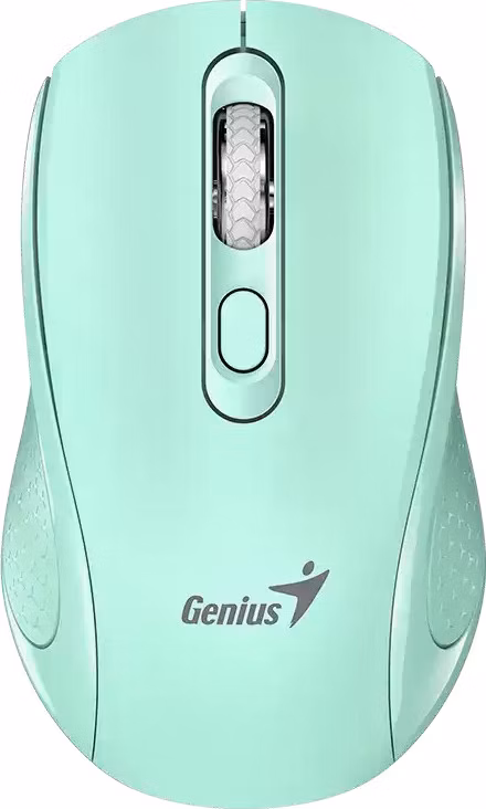 Genius NX-8025S Myš, bezdrátová, optická, 1200DPI, 4 tlačítka, tichá, Copilot, 2,4GHz, zelená (akvamarín)