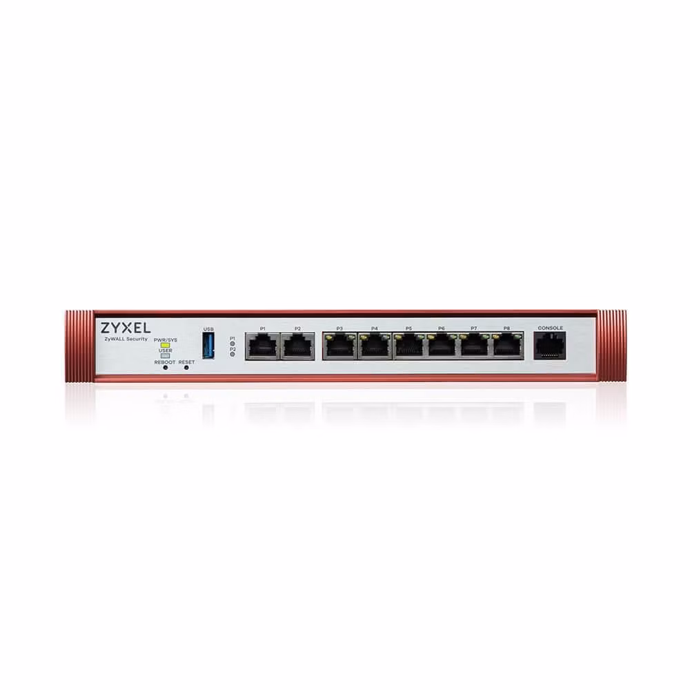 Zyxel USG FLEX 200HP Series, User-definable ports with 1*2.5G, 1*2.5G (PoE+) &amp; 6*1G, 1*USB with1 YR Gold Security Pack