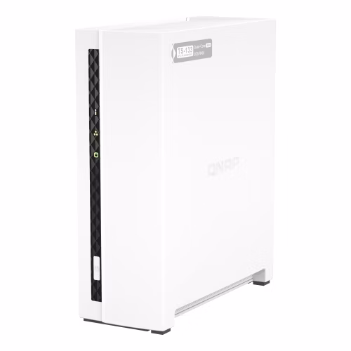 QNAP TS-133 (4core 1,8GHz + NPU, 2GB DDR4 RAM, 1x SATA, 1x GbE, 1x USB 2.0, 1x USB 3.2)