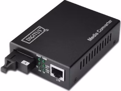 Digitus Media Converter, Singlemode, BiDi, WDM Gigabit Ethernet, Tx1310nm / Rx1550nm SC connector, Up to 80km