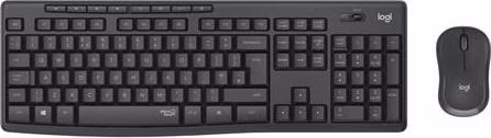 Logitech klávesnice s myší Wireless Silent Combo MK295, DE, silent, grafitová