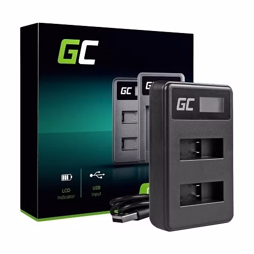 Green Cell Nabíječka baterií AHBBP-501 pro GoPro AHDBT-501, Hero 5 Hero 6 Hero 7 HD Černá Bílá Stříbrná Edition (4.35V 2.5W 0.6A)