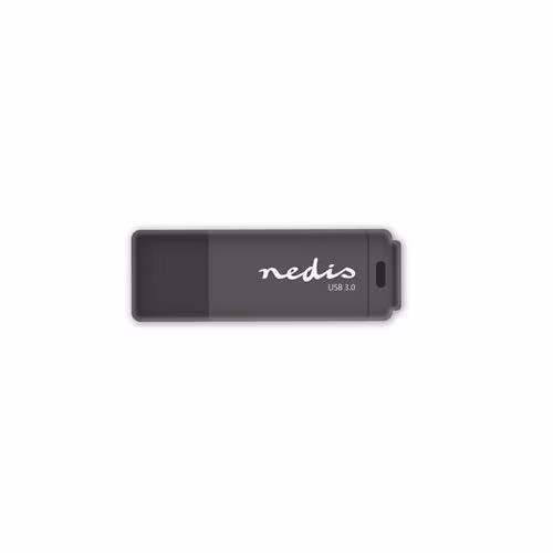 Nedis FDRIU364BK - Flash disk USB 3.0 | 64 GB | Čtení 80 MB/s / zápis 10 MB/s | Černá barva
