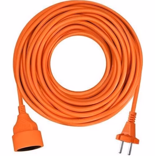 Solight 1z pohyblivý přívod - spojka, 10m, 2 x 1,5mm2, oranžová