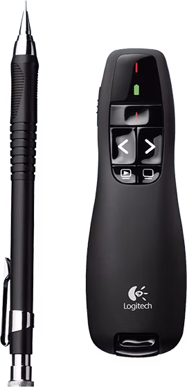 Logitech Presenter R400/ bezdrátový/ 2,4 GHz/ USB/ červené laser ukazovátko