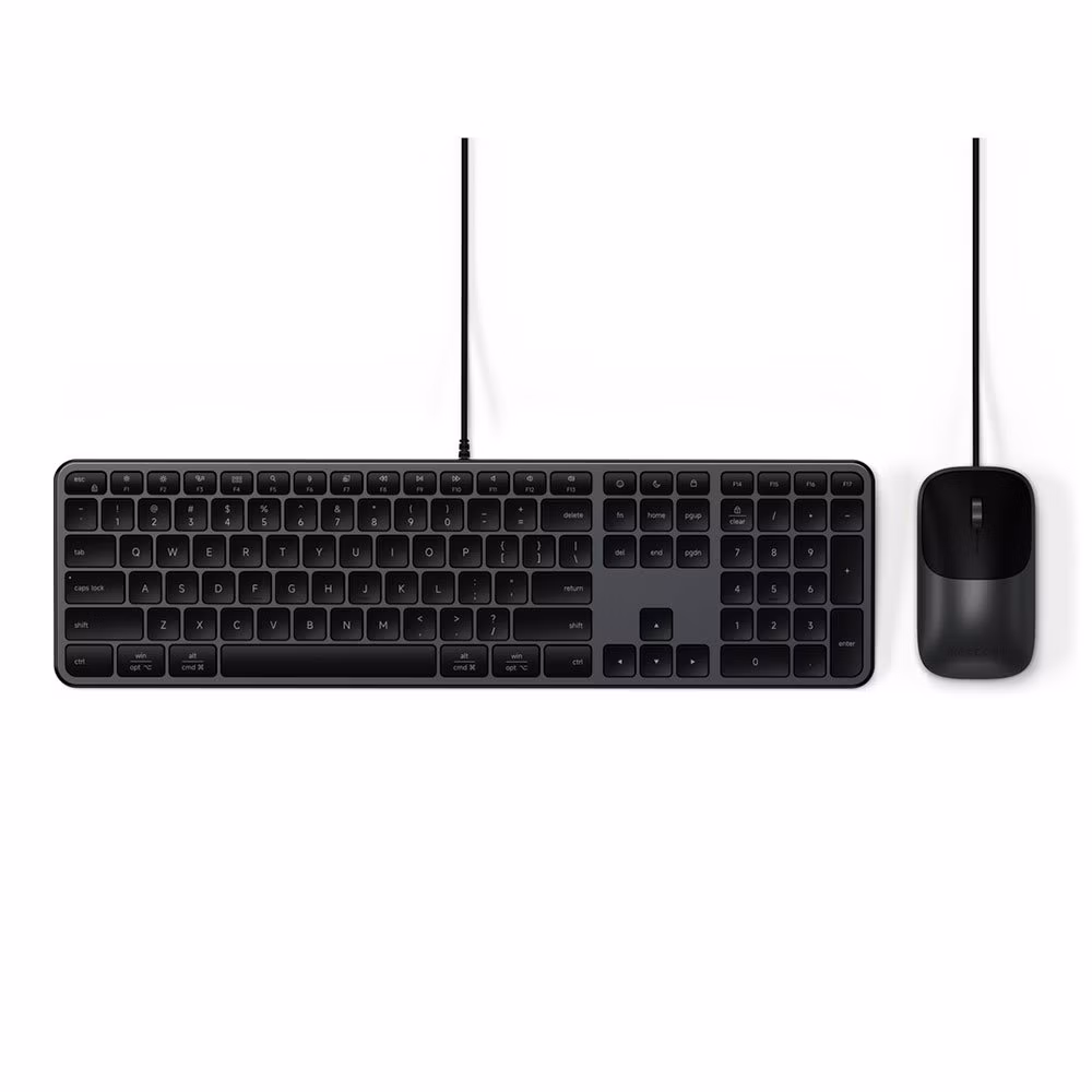Satechi klávesnica + myš Slim CLX3 Wired Combo - Space Black