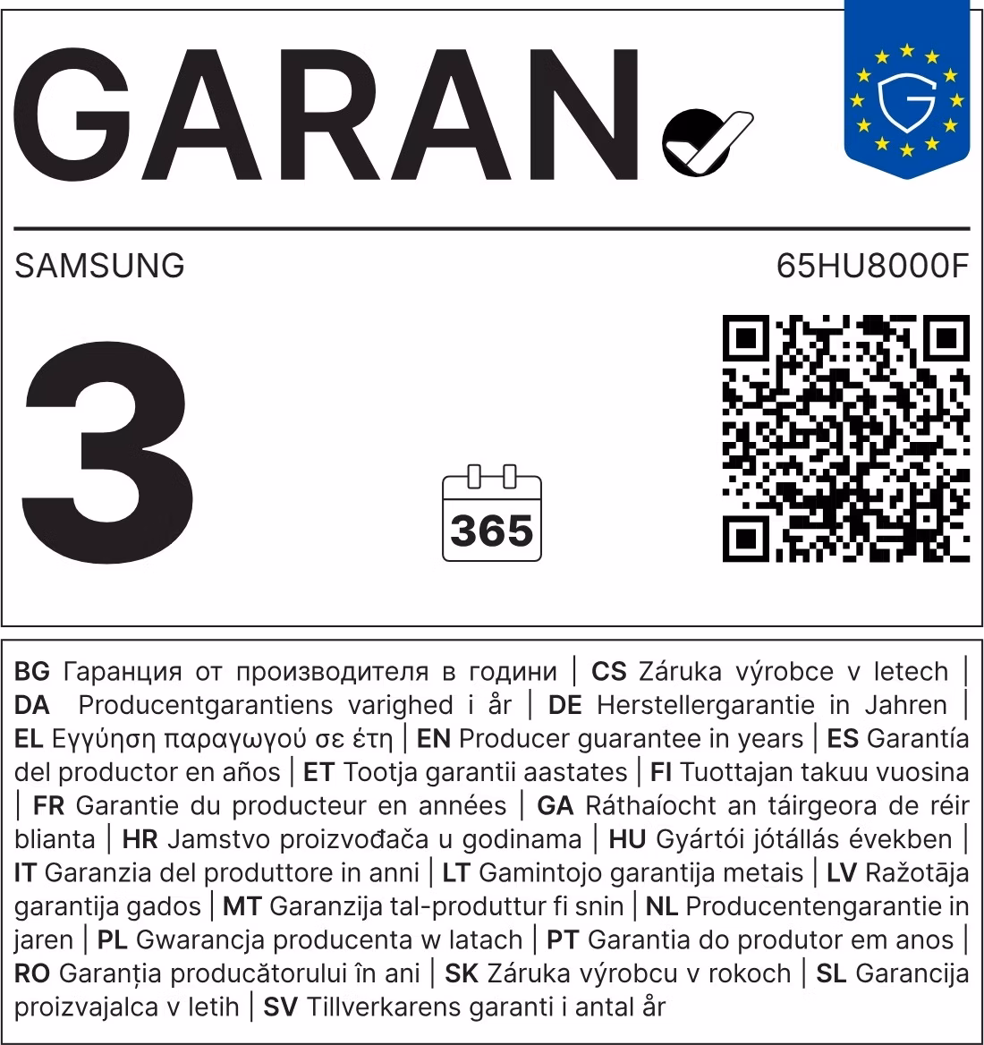 65" LED-TV Samsung 65HU8000F HTV