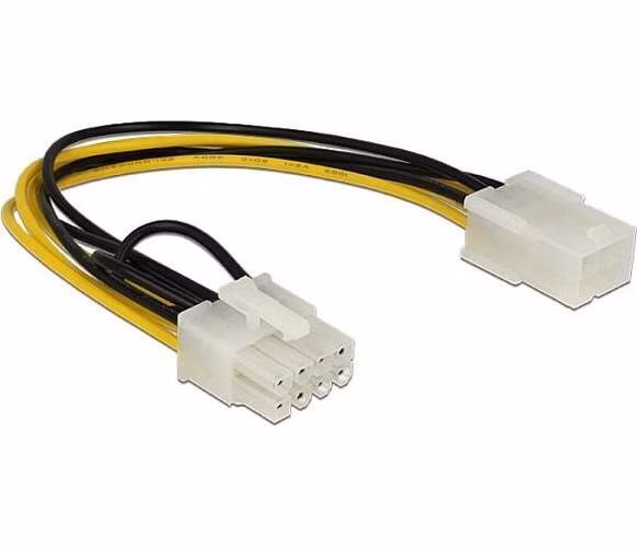 Delock Power Cable PCI Express 6 pin female > 8 pin male