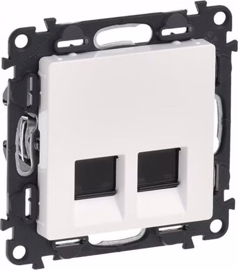 Legrand VALENA LIFE ZÁSUVKA 2X RJ45 CAT.6A STP BIELA