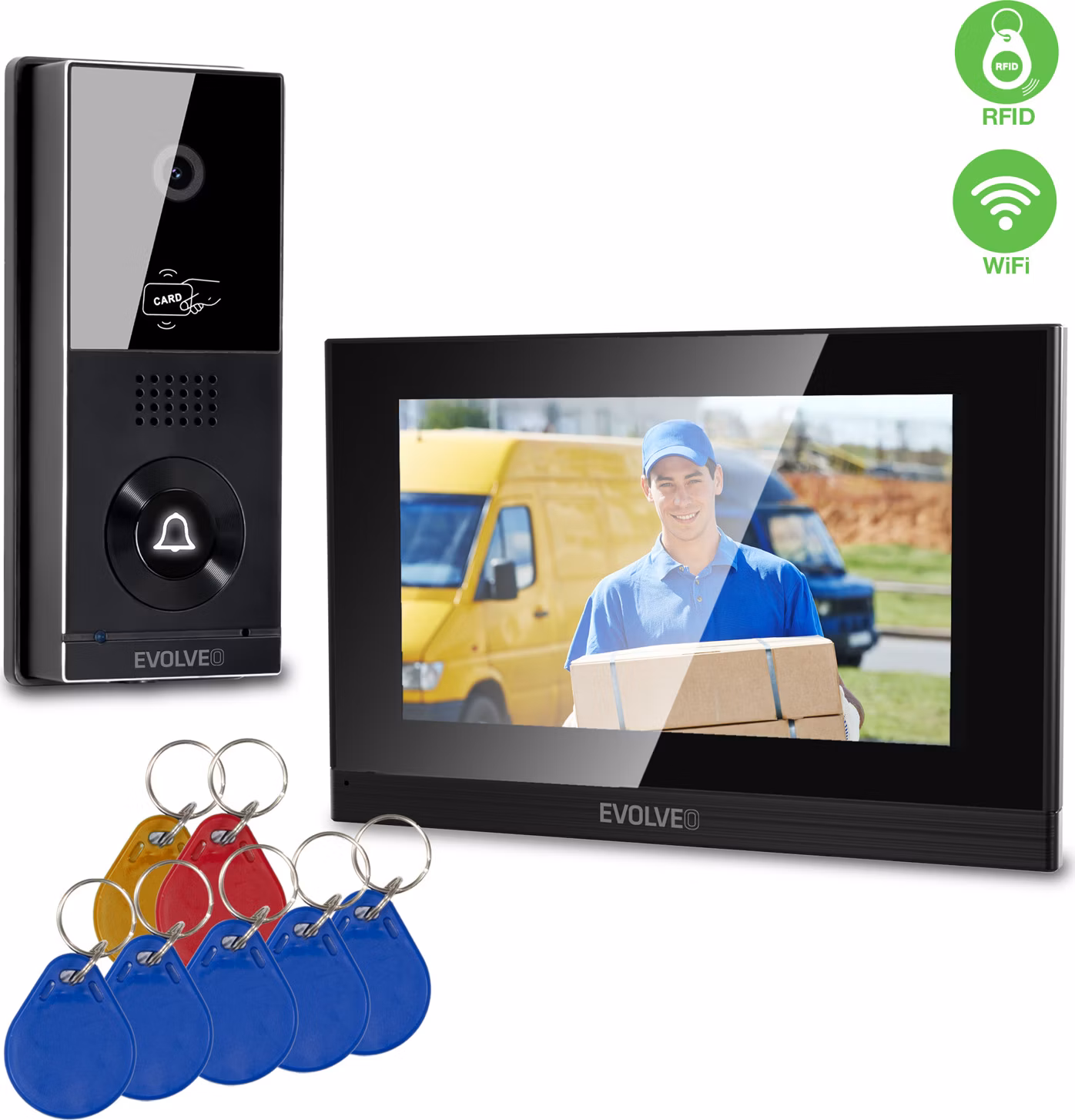 EVOLVEO DoorPhone AHD7 Plus – domovní videotelefon s čipovým odemykáním a mobilní aplikací