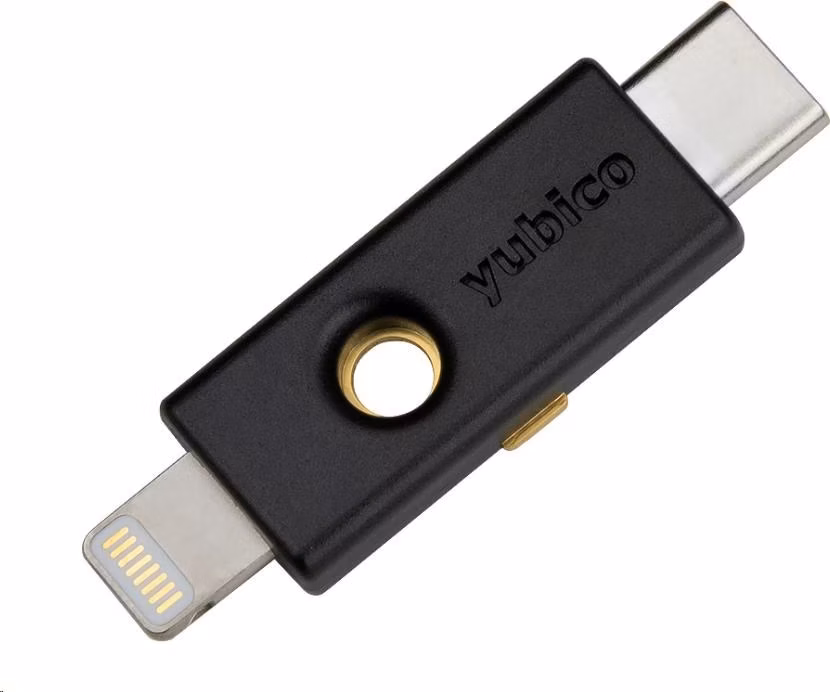 YubiKey 5Ci - USB-C + Lightning, klíč/token s vícefaktorovou autentizaci, podpora OpenPGP a Smart Card (2FA)