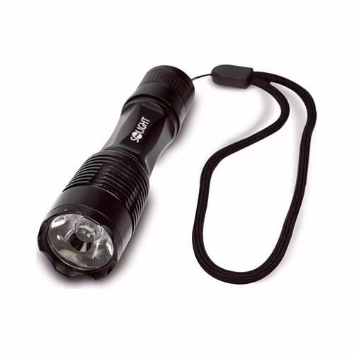 Solight kovové svietidlo malé, 1W LED, čierna, 1x AA