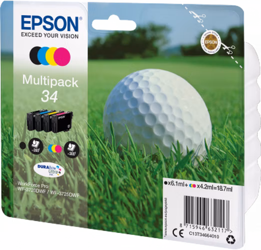 EPSON cartridge T3466 (black/cyan/magenta/yellow) multipack (golfový míček)