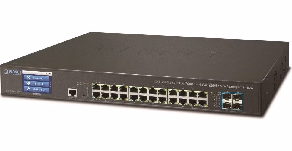 Planet GS-5220-24T4XV, L3 switch 24x1Gb, 4x10Gb SFP+
