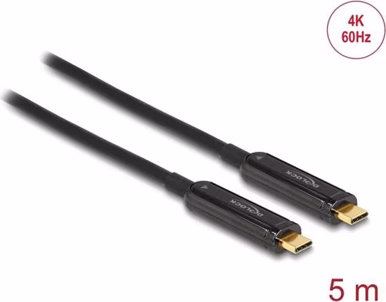 Delock Aktivní optický videokabel USB-C™, 4K 60 Hz, 5 m