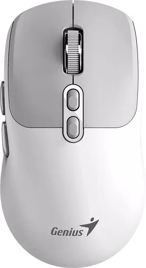 GENIUS NX-8080S BT Grey White/ duální Bluetooth + 2,4GHz/ 1600 dpi/ bezdrátová/ Copilot/ tichá/ 7tlačítková/ bílošedá