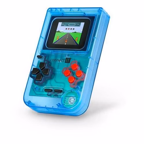 CONNECT IT RetroBit 168-in-1 herní konzole MODRÁ