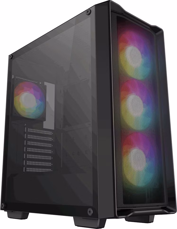 DEEPCOOL skříň CC560 MESH V2 / ATX / 4x120 mm fan ARGB / USB 3.0 / USB 2.0 / mesh panel / černá