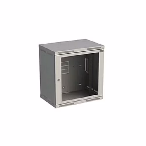 Rozvádzač nástenný SENSA 12U 400mm, dvere sklo, RAL 7035, SENSA-12U-64-11-G