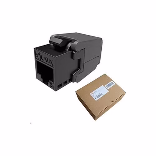 Solarix MULTIPACK 24 ks - keystone CAT5E UTP RJ45 čierny samorezný SXKJ-5E-UTP-BK-SA