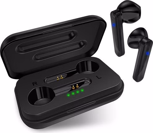 CONNECT IT True Wireless SONICBASS sluchátka do uší s mikrofonem, ČERNÁ