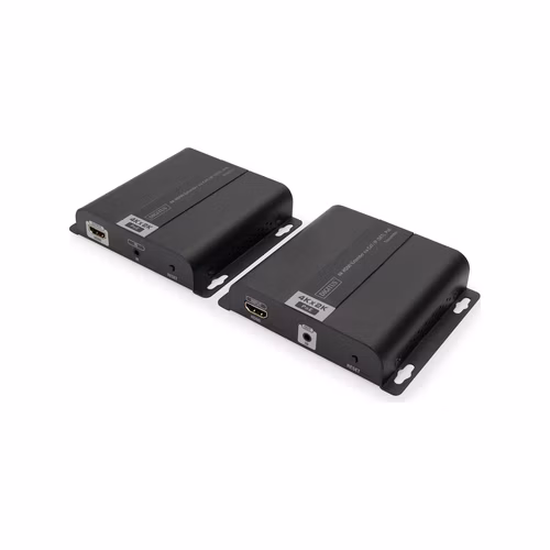 DIGITUS Sada 4K HDMI Extender přes IP / CAT 5, 6 (120 m), kompletní napájení PoE, UHD 4K/30 Hz