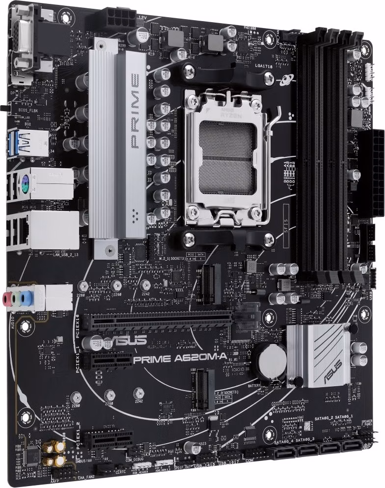 ASUS PRIME A620M-A-CSM / A620 / AM5 / 4x DDR5 / M.2 / HDMI / DP / D-Sub / mATX