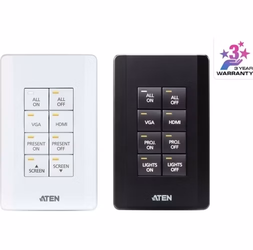 ATEN Control System - 8-button Keypad (US, 1 Gang)