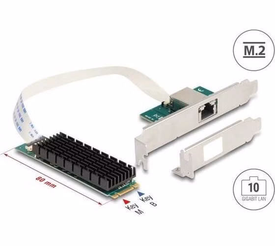 Delock Převodník M.2 Key B+M 1 x RJ45 10 Gigabit LAN