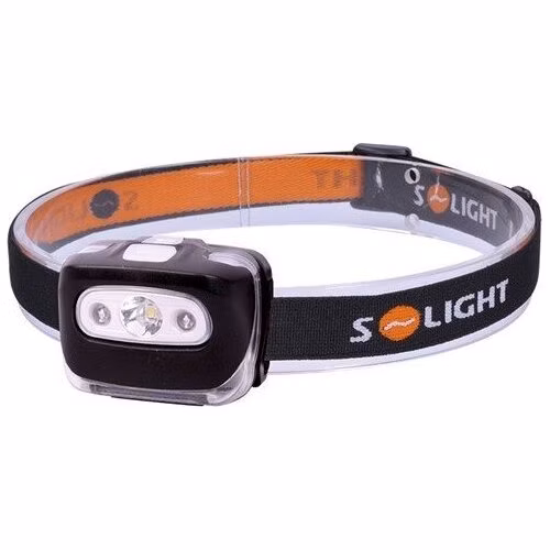 Solight LED čelová svietidlo, 3W + červené svetlo, 3x AAA