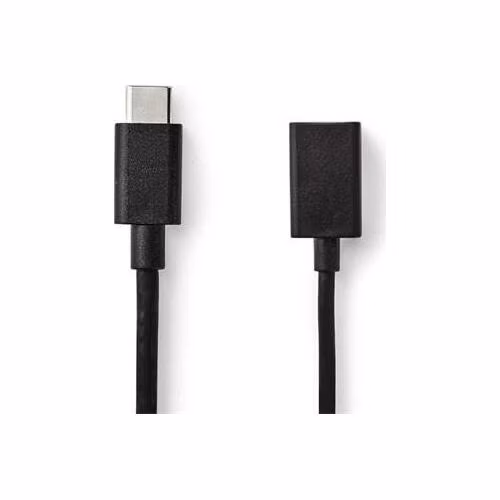 Nedis CCGB61710BK02 - USB 3.0 Kabel | Typ-C Zástrčka - A Zásuvka | 0,15 m | Černá barva