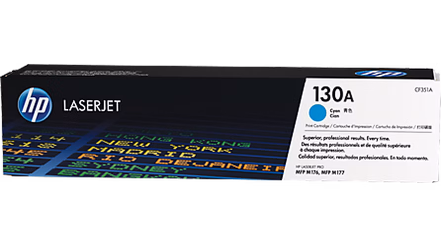 HP 130A Cyan LJ Toner Cart, CF351A (1,000 pages)