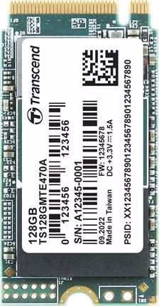 TRANSCEND MTE470A 128GB Industrial SSD disk M.2, 2242 NVMe PCIe Gen3 x4, R:2000MB/s,W:1700MB/S