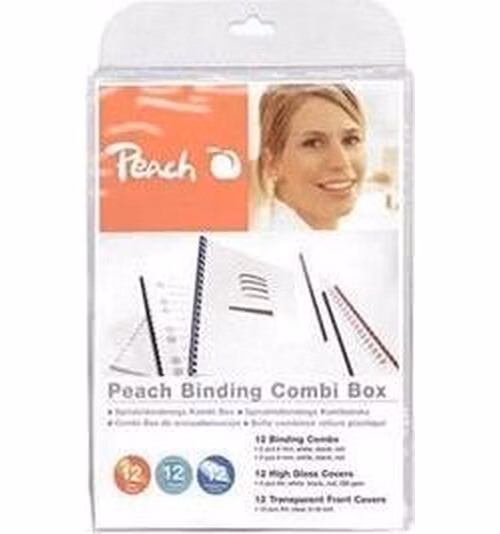 PEACH vazací Combi Box PB100-14, 12x vazací hřbet, 12x přední strana, 12x zadní strana, plast