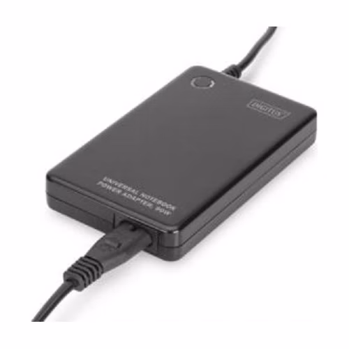 Digitus univerzální napájecí adaptér pro notebooky 90W, SuperSlim, LED display, USB port (5V / 2A), 11xTip