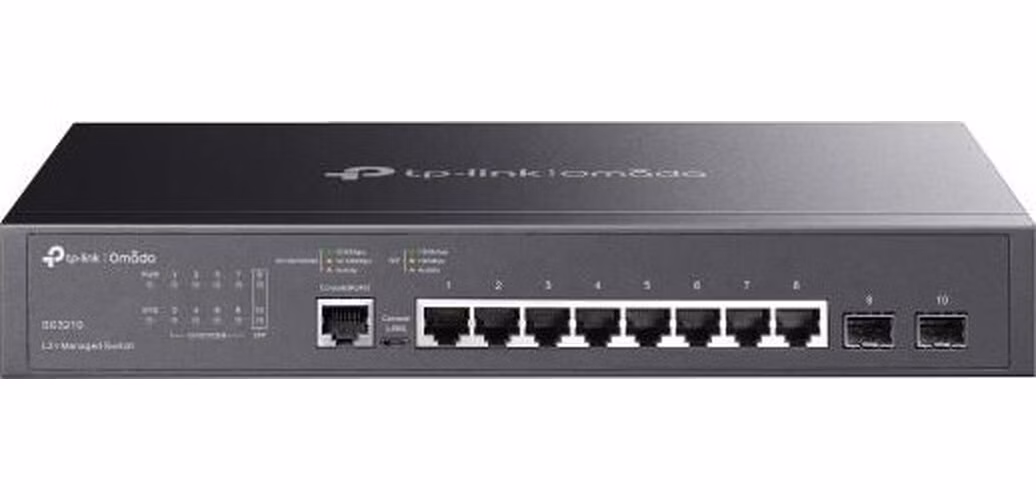TP-Link OMADA switch SG3210 (8xGbE, 2xSFP, 2xConsole, fanless)