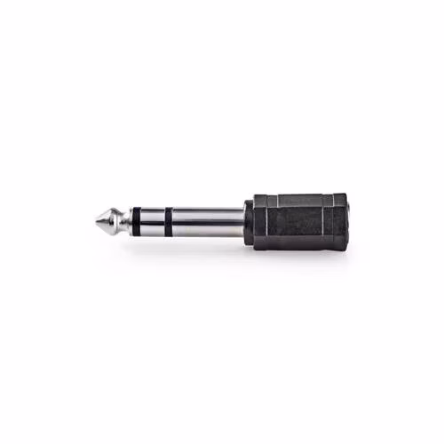 Nedis CAGB23930BK - Stereofonní audioadaptér | 6,35mm Zástrčka - 3,5mm Zásuvka | Černá barva