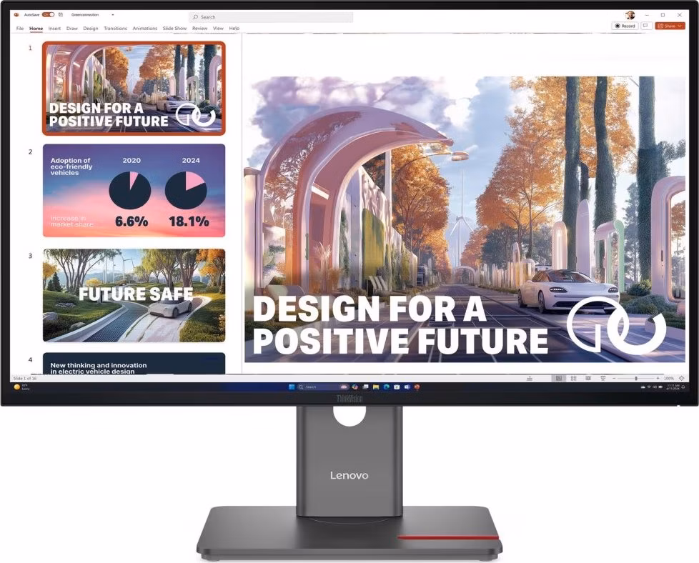 Lenovo P27QD-40/ 27"/ IPS/ 2560x1440/ 16:9/ 350cd/m2/ 1500:1/ 4ms/ HDMI/ DP/ USB/ USB-C/ LAN/ PIVOT