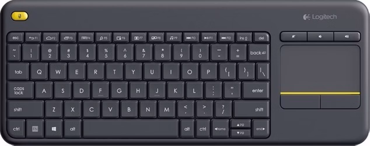 Logitech klávesnice Touch K400 Plus / Bezdrátová/ 2.4GHz/ Touchpad/ USB přijímač/ US/ Černá
