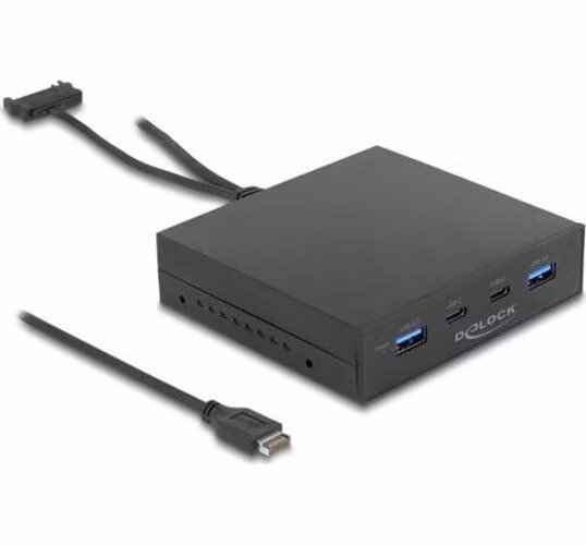 Delock 3.5” USB 3.2 Gen 2 přední panel 2 x USB Type-C™ + 2 x USB Typ-A