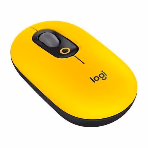Logitech myš POP - černo-žlutá/optická/ 4 tlačítka/bezdrátová/Bluetooth/4000dpi