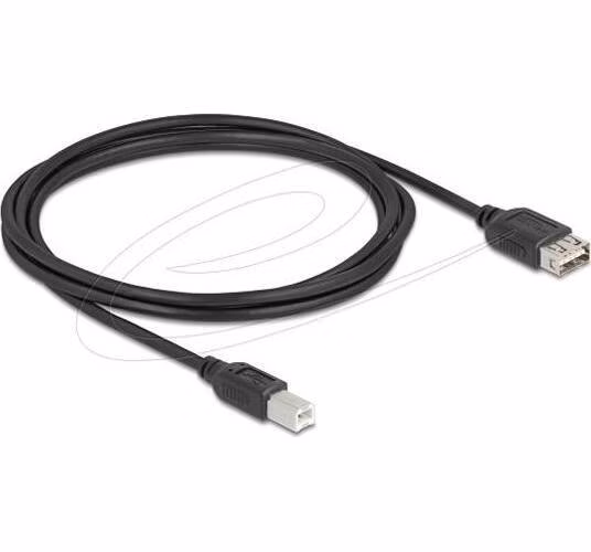 Delock USB 2.0 kabel USB Type-B samec na EASY USB Type-A samice 2 m, černý