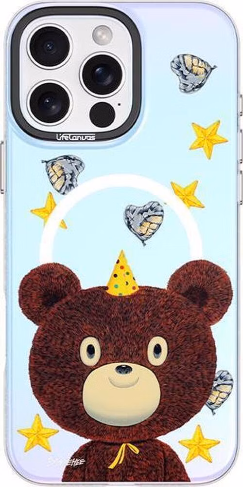 Devia kryt Canvas Series Magnetic Case pre iPhone 16 Pro - Starry Bear