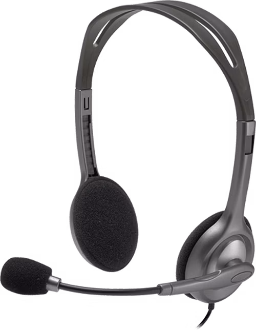 Logitech Headset Stereo H111/ drátová sluchátka + mikrofon/ 3,5 mm jack/ šedá